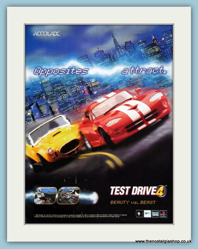 Test Drive 4 Computer Game Original Advert 1998 (ref AD4022)