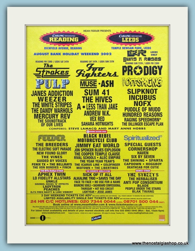 Carling Weekend Reading & Leeds Festival Advert 2002 (ref AD3378)