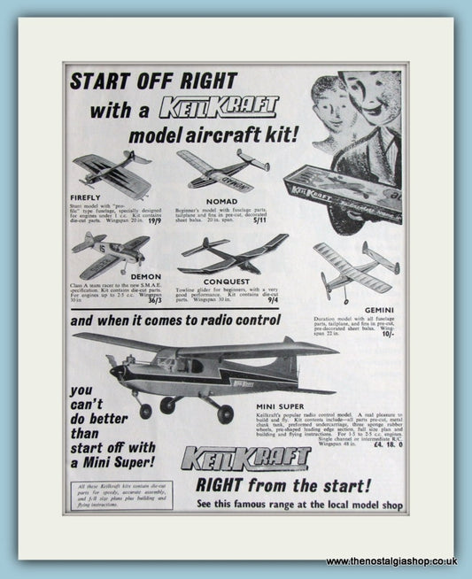 Keilkraft Aircraft Models Set Of 2 1966 Original Adverts (ref AD2865)