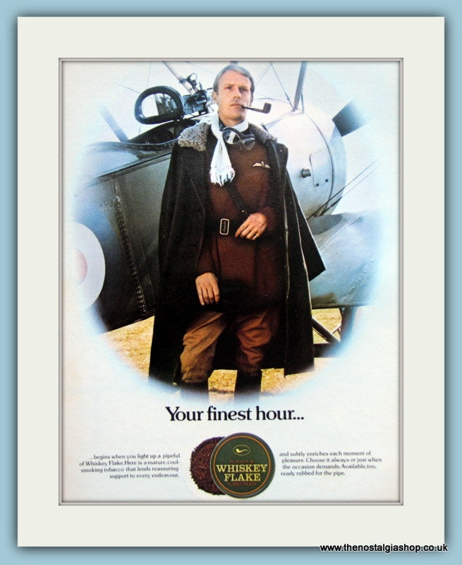 Whiskey Flake Tobacco Fighter Pilot Original Advert 1975 (ref AD6147)