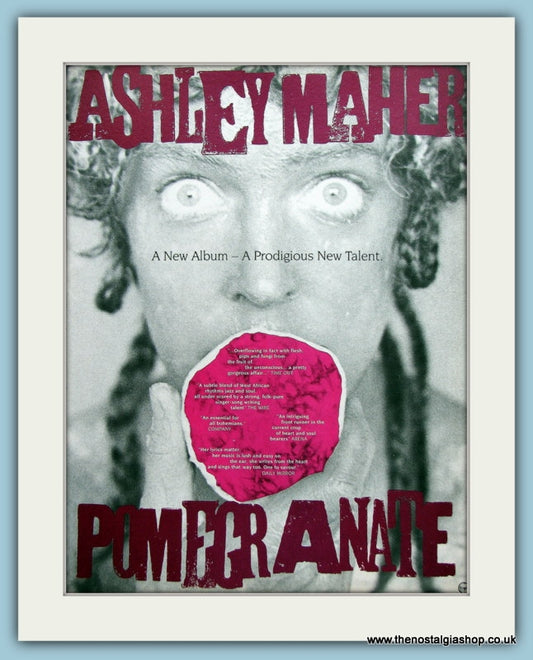 Ashley Maher Pomegranate. Original Advert 1992 (ref AD3081)