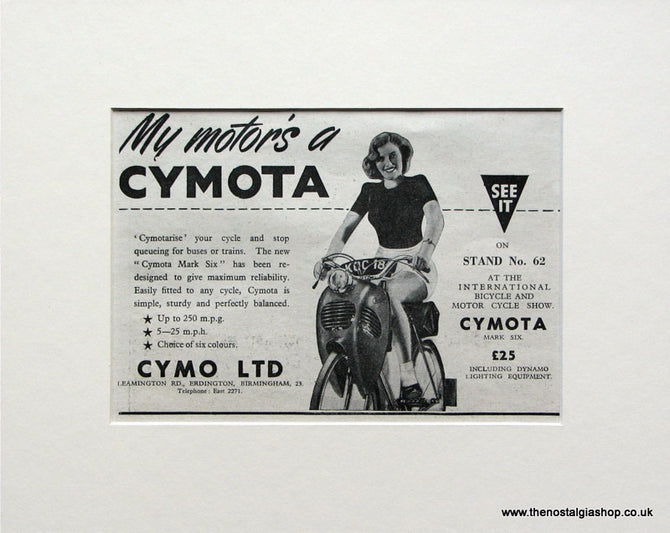 Cymota 1951 Original Advert (ref AD1576)