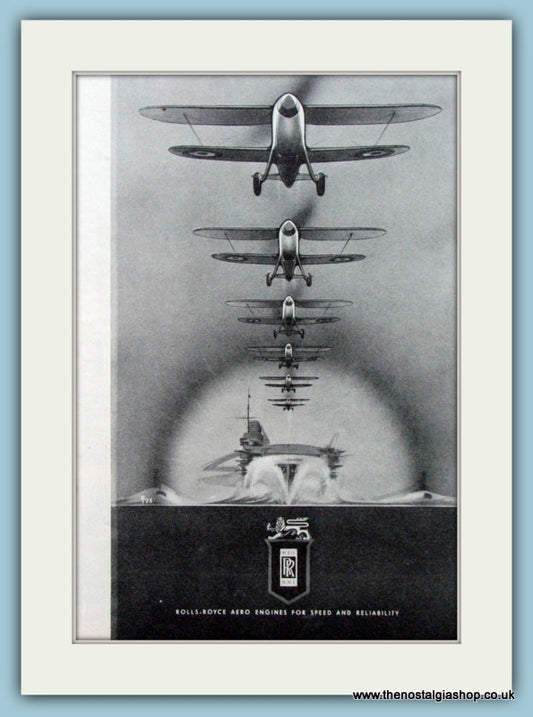 Rolls Royce Aero Engines. Original Advert 1937 (ref AD4206)