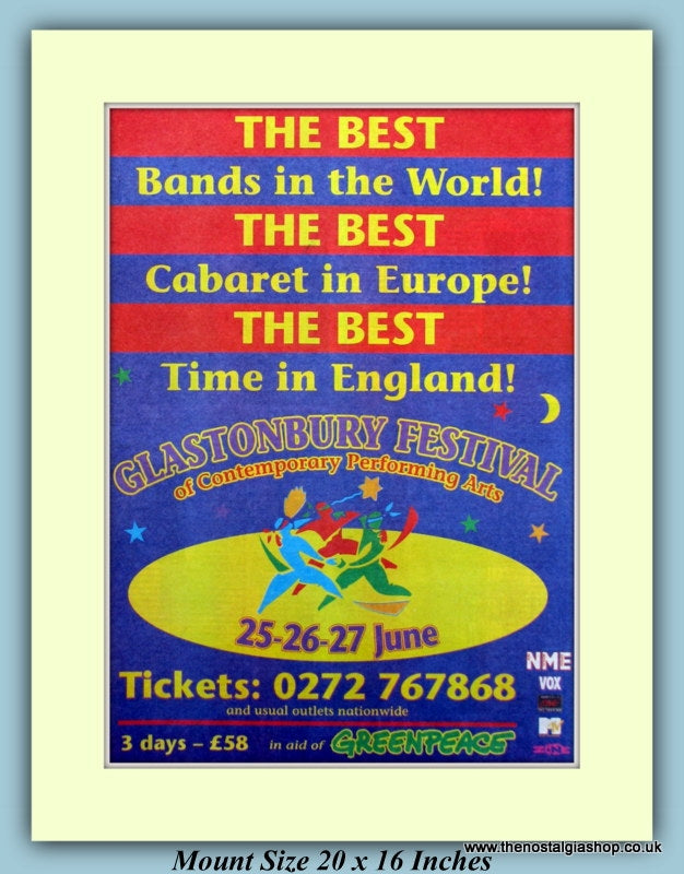Glastonbury Festival 1993 Original Advert (ref AD9037)