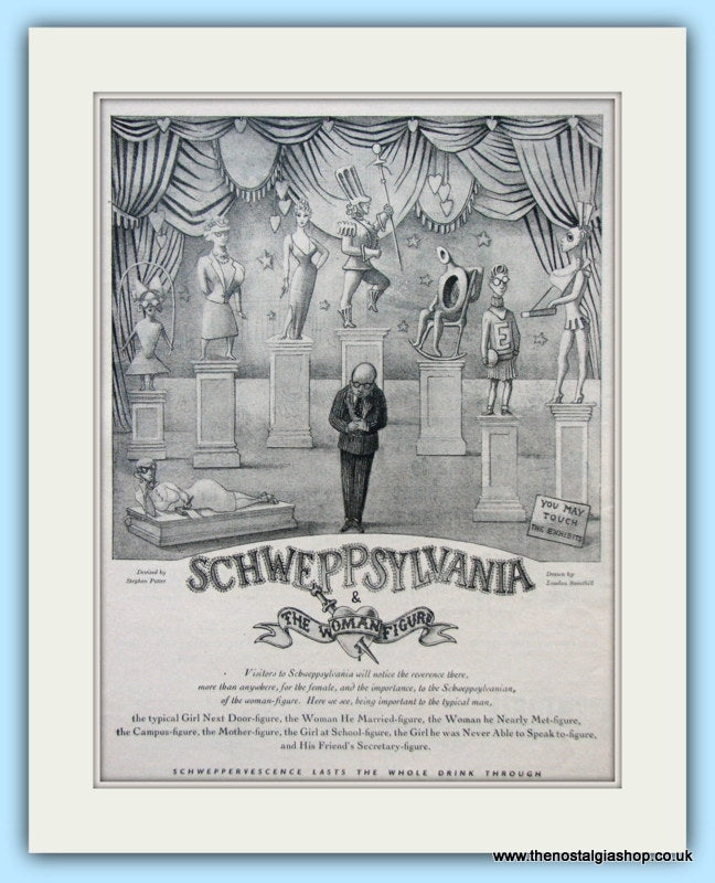 Schweppsylvania Drink Original Advert 1955 (ref AD4957)