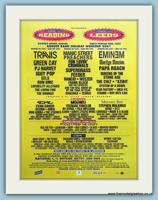 Carling Weekend Reading & Leeds Festival Advert 2001 (ref AD3380)