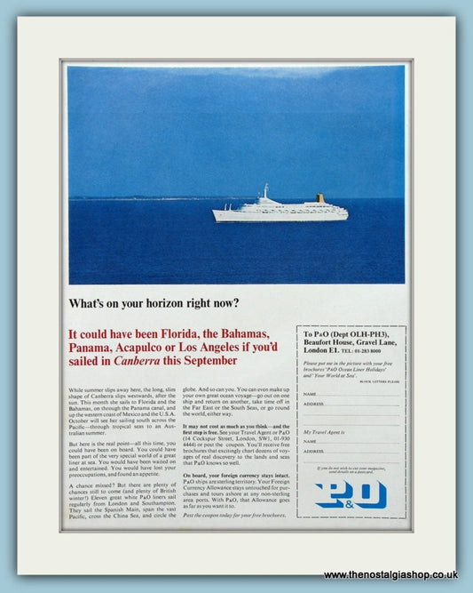 P & O Liner Original Advert 1967 (ref AD2282)