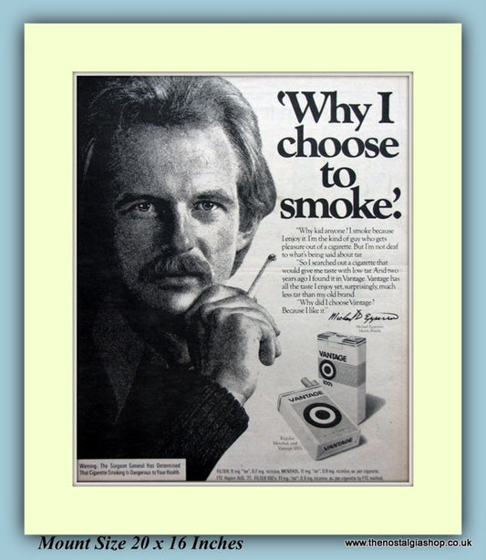 Vantage Menthol Cigarettes Set Of 2 Original Adverts 1978/79 (ref AD9451)