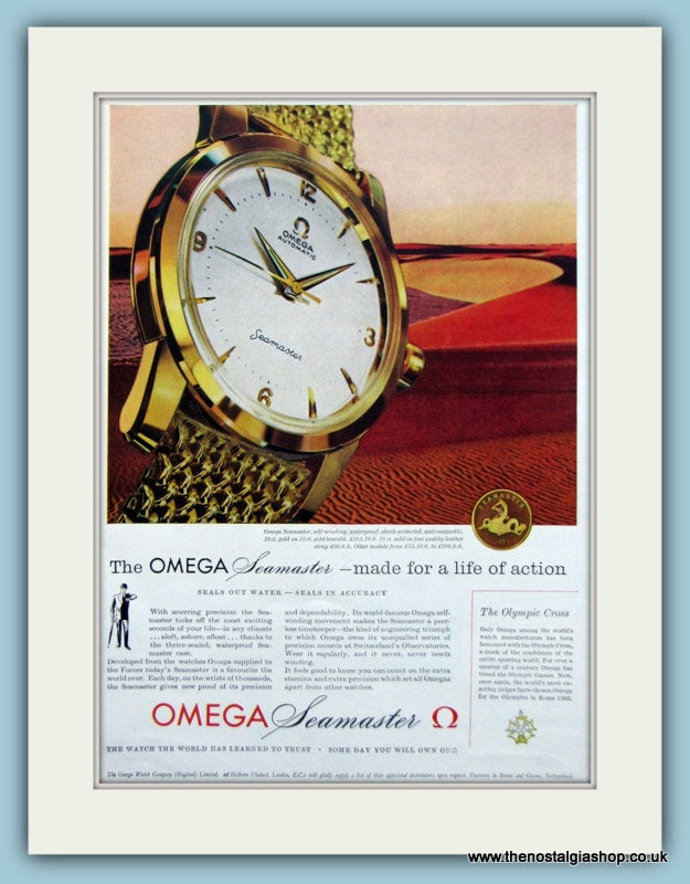 Omega Seamaster Watch. Original Advert 1959 (ref AD6106)
