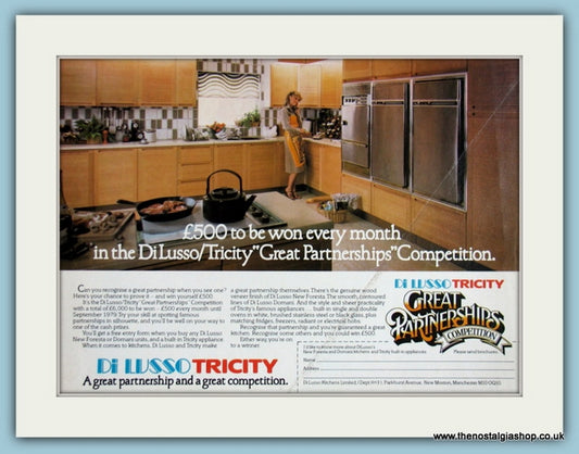 Di Lusso Tricity Kitchen Furniture Original Advert 1979 (ref AD2778)