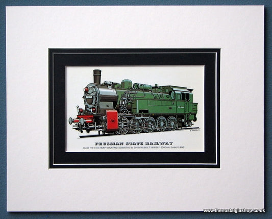 Prussian State Railway Class T16 Heavy Shunting Mounted Print (ref SP59)