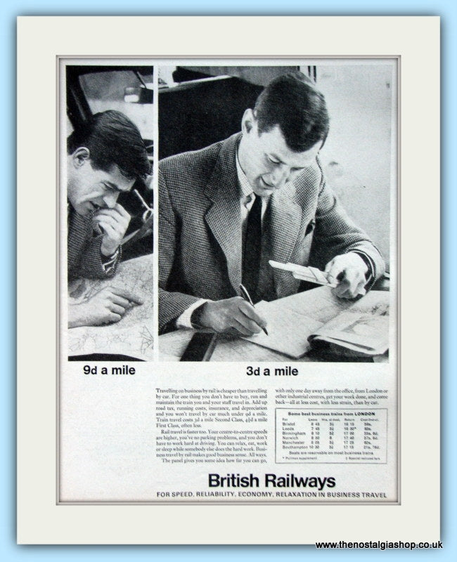 British Rail Original Advert 1964 (ref AD6528)