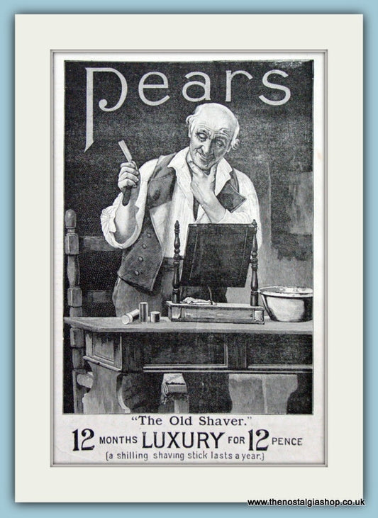 Pears Shaving Stick. Original Advert 1899 (ref AD6006)