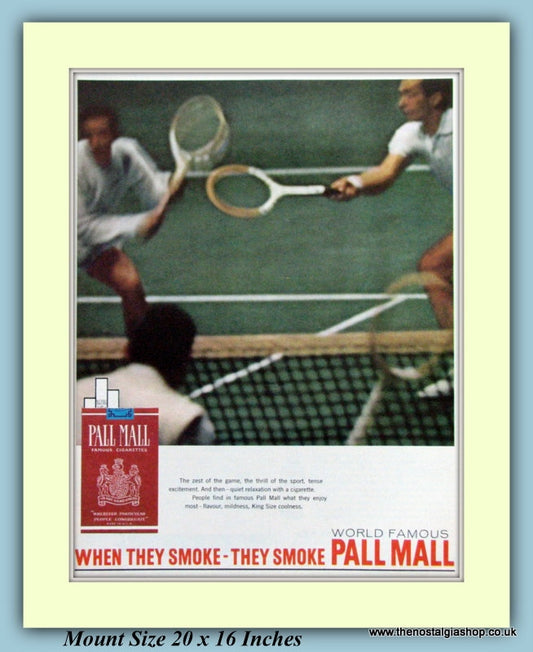 Pall Mall Cigarettes Original Advert 1962 (ref AD9361)