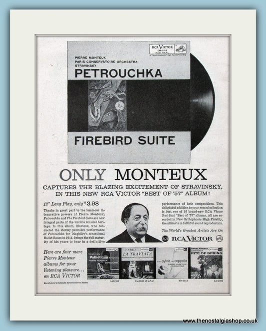 Petrouchka Firebird Suite  Original Advert 1957 (ref AD4575)