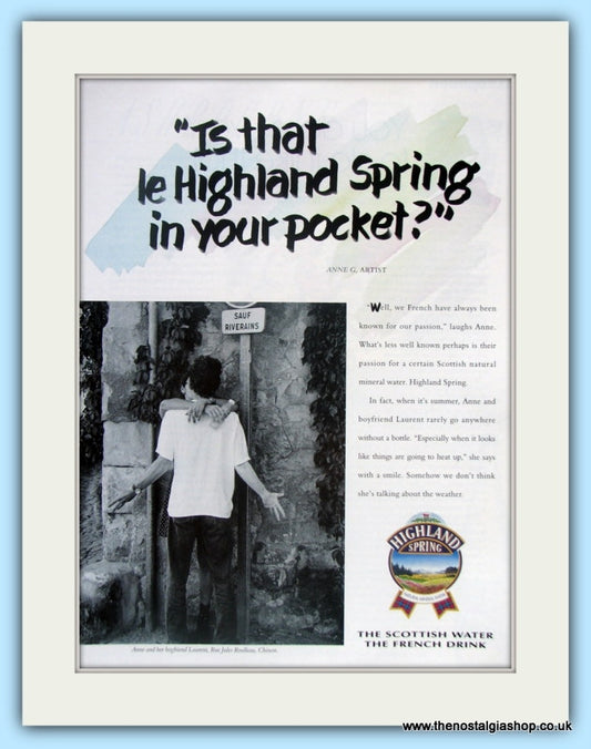 Highland Spring Water. Original Advert 1996 (ref AD4800)