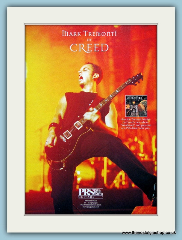 Paul Reed Smith Guitars Mark Tremonti Of Creed Original Advert 2001 (ref AD2677)