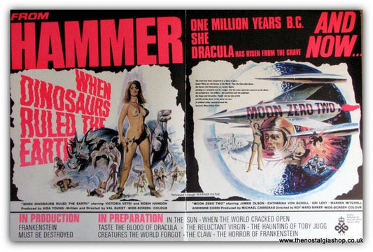 When Dinosaurs Ruled The Earth. Original Advert 1969. (ref AD1854)