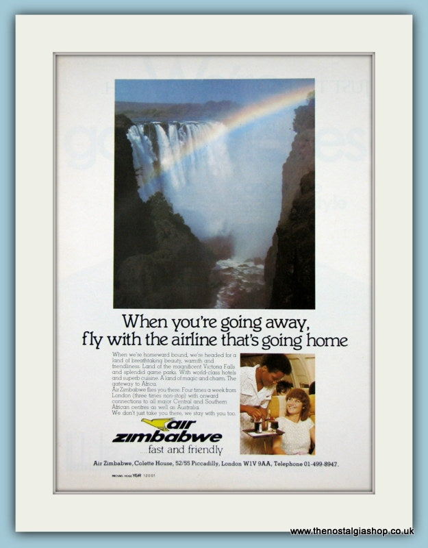Air Zimbabwe 1970's Original Advert (ref AD2116)