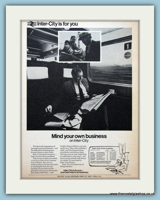 Inter-City Business Class Original Advert 1973 (ref AD3674)