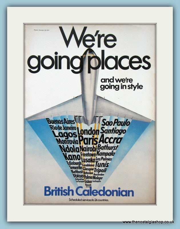 British Caledonian. 1971 Original Advert (ref AD2117)