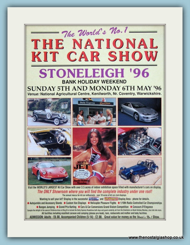 Kit Car Show, Stoneleigh 1996. Original Advert (ref AD2033)