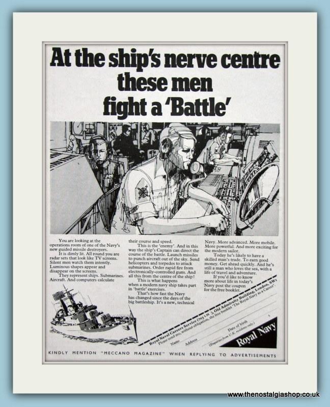 Royal Navy Destroyer. Set of 2 Original Adverts 1969 (ref AD6063)
