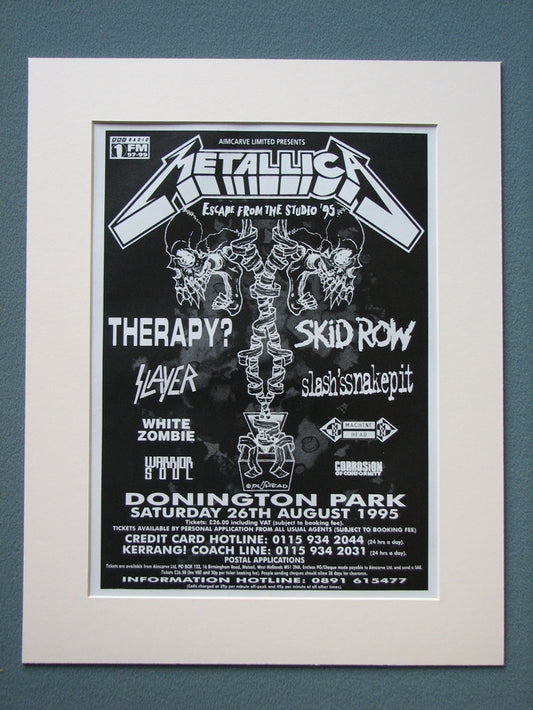 Donington Park Metallica 1995 Original Advert (ref AD876)