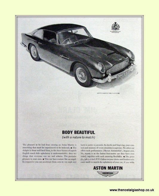 Aston Martin DB 4 Original Advert 1963 (ref AD6726)
