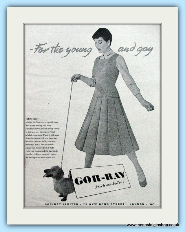 Gor-Ray Pinafore Dress Original Advert 1955 (ref AD4874)