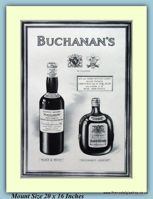 Buchanans Whisky Original Advert 1927 (ref AD9221)