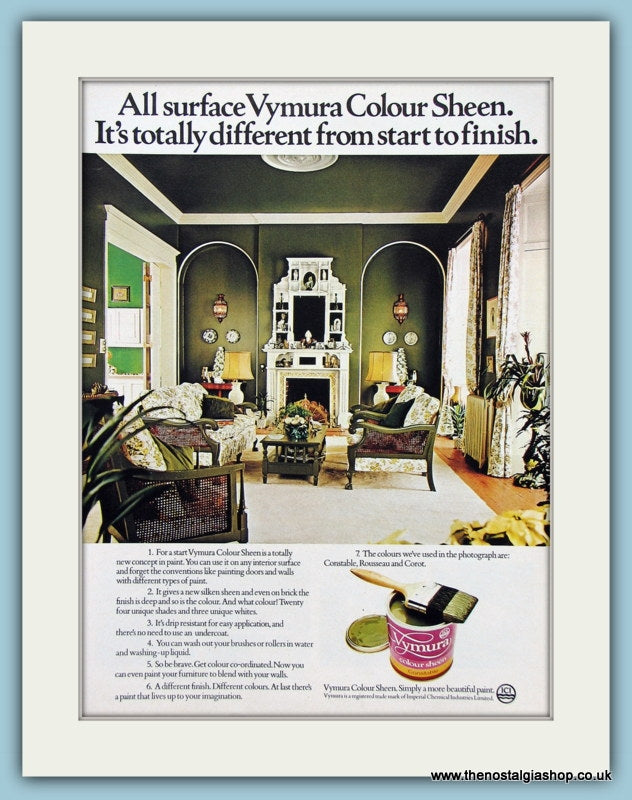 ICI Vymura Colour Sheen Original Advert 1975 (ref AD2528)
