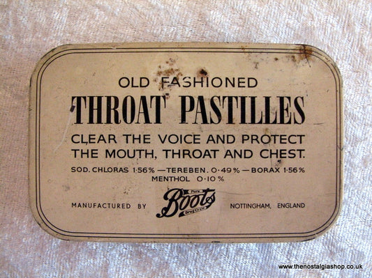 Boots Throat Pastilles. Vintage Tin (ref nos033)