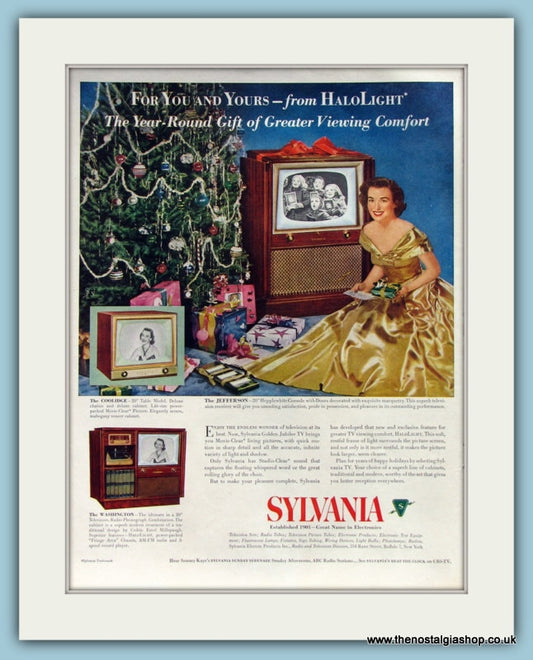 Sylvania Television Range 1951. Original Advert (ref AD8289)