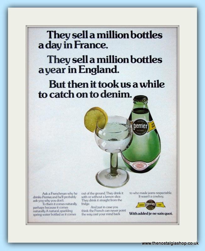 Perrier. Set of 3 Original Adverts 1974 (ref AD4863)