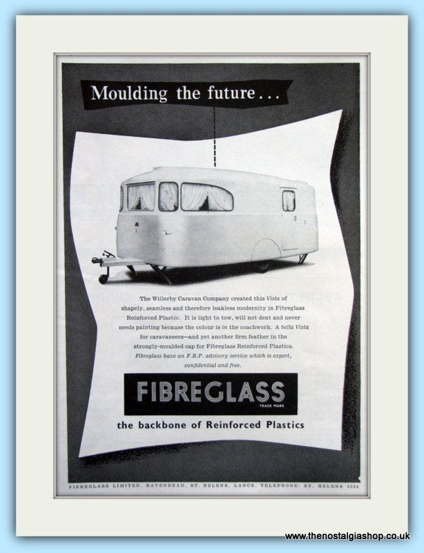 Willerby Caravan Fibreglass Original Advert 1956 (ref AD6348)