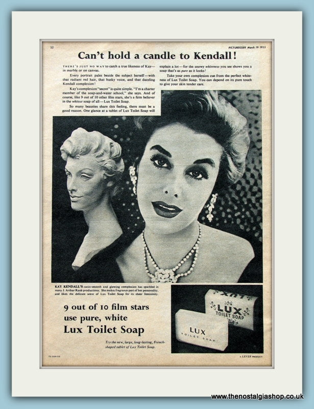 Lux Soap featuring Kay Kendall. Original Advert 1955 (ref AD3595)