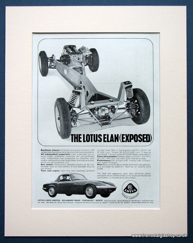 Lotus Elan 1964 Original Advert (ref AD1655)