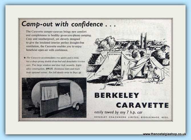 Berkeley Caravette Camper Original Advert 1953 (ref AD6323)