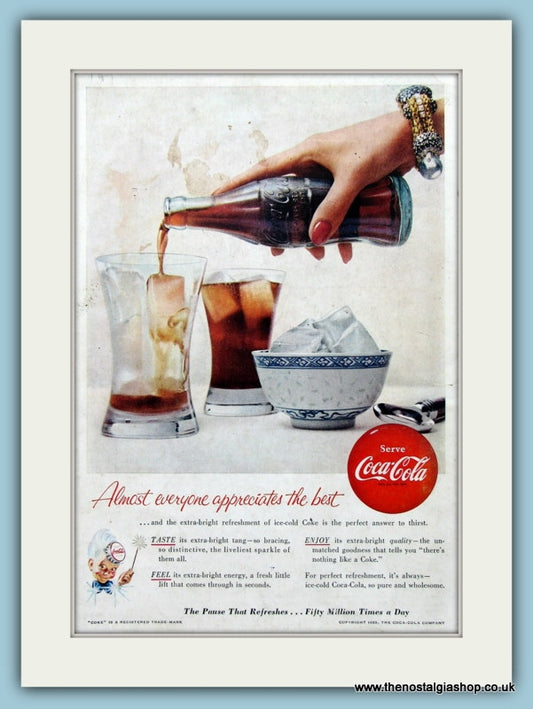 Coca Cola Original Advert 1955 (ref AD2258)