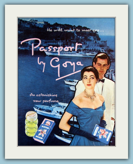 Goya Passport Perfume Original Advert (ref AD3732)
