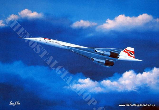 Concorde in flight. Aircraft print (ref N69)