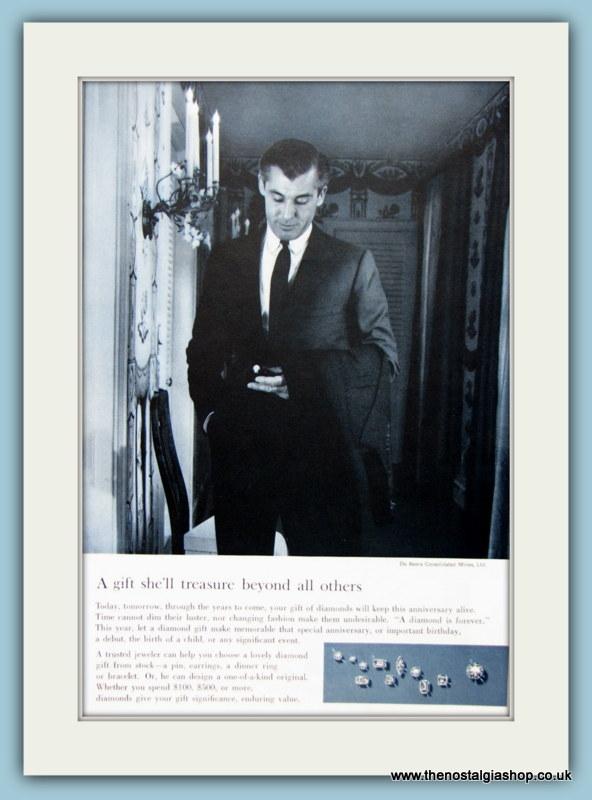 De Beers Diamonds Jewellery Set Of 4 Original Adverts 1959 & 1960 (ref AD6182)