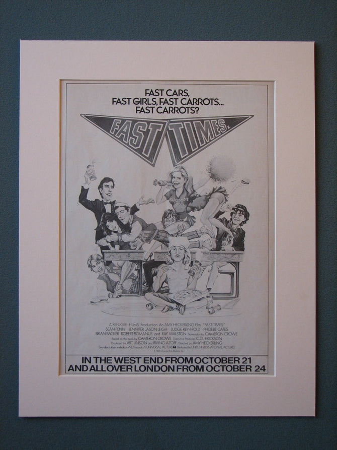 Fast Times 1982 Original advert (ref AD456)