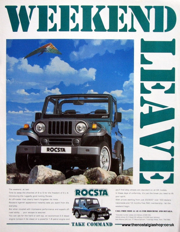 Rocsta 4 x 4 1994 Original Advert (ref AD1623)