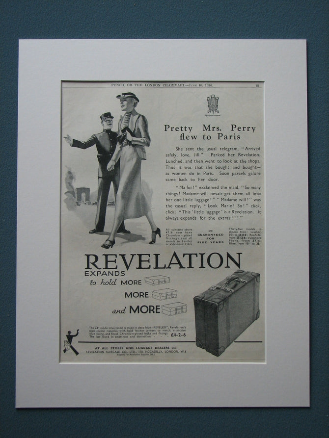 Revelation Suitcases 1936 Original advert (ref AD839)