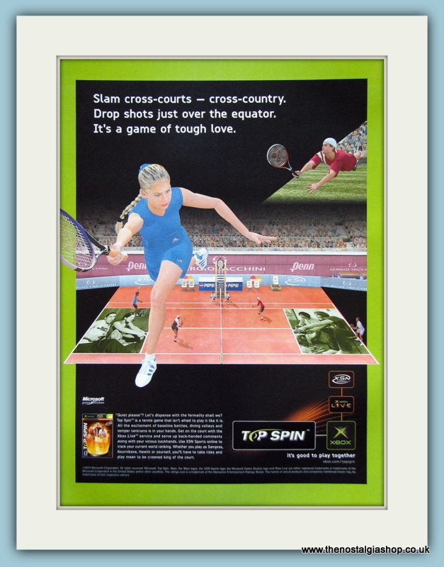 Top Spin Computer Game Original Advert 2003 (ref AD3994)