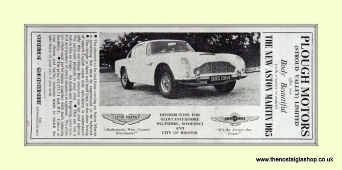 Aston Martin DB5 Original Advert 1963 (ref AD6718)