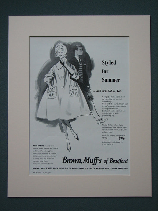 Brown Muff's of Bradford 1961 Original advert (ref AD810)