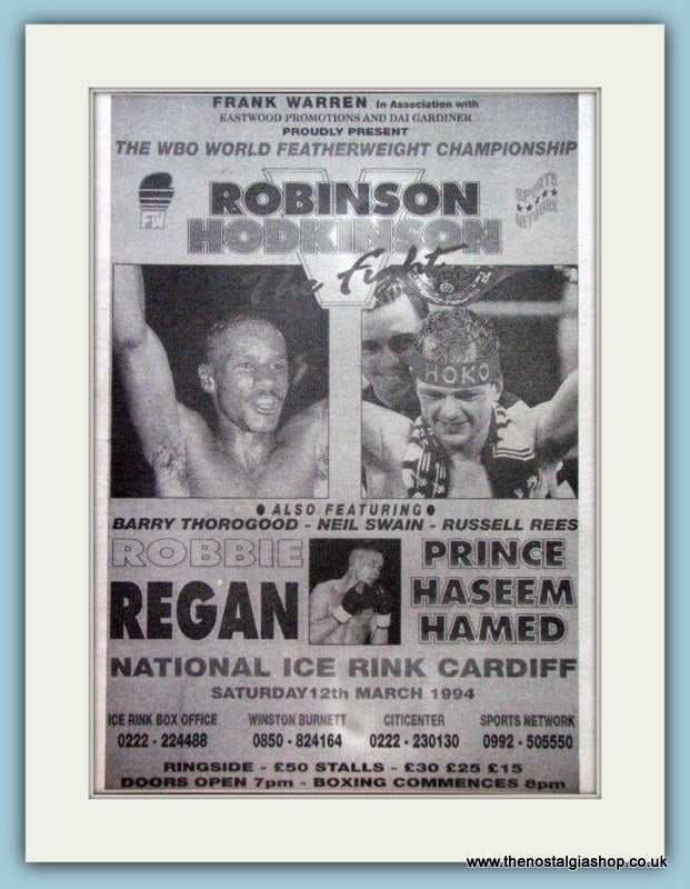 Robinson v Hodkinson 1994 Original Advert (ref AD4412)